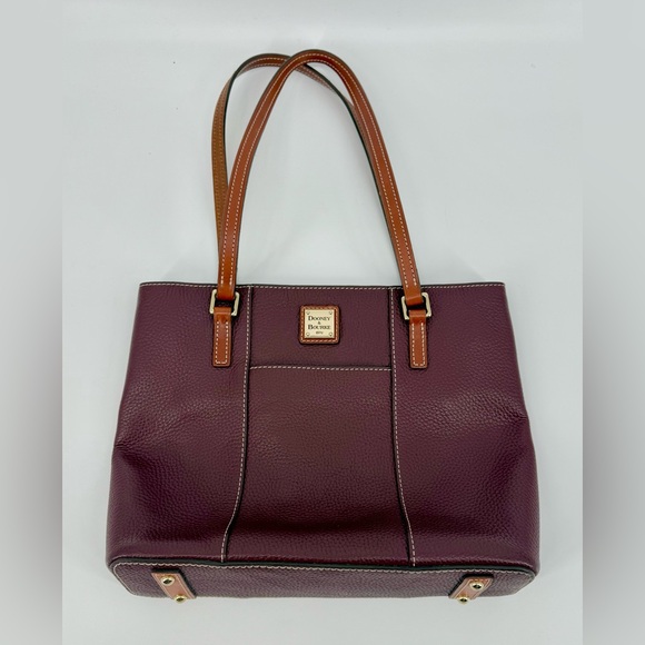 Dooney & Bourke Handbags - Dooney & Bourke Burgundy Leather Tote Bag